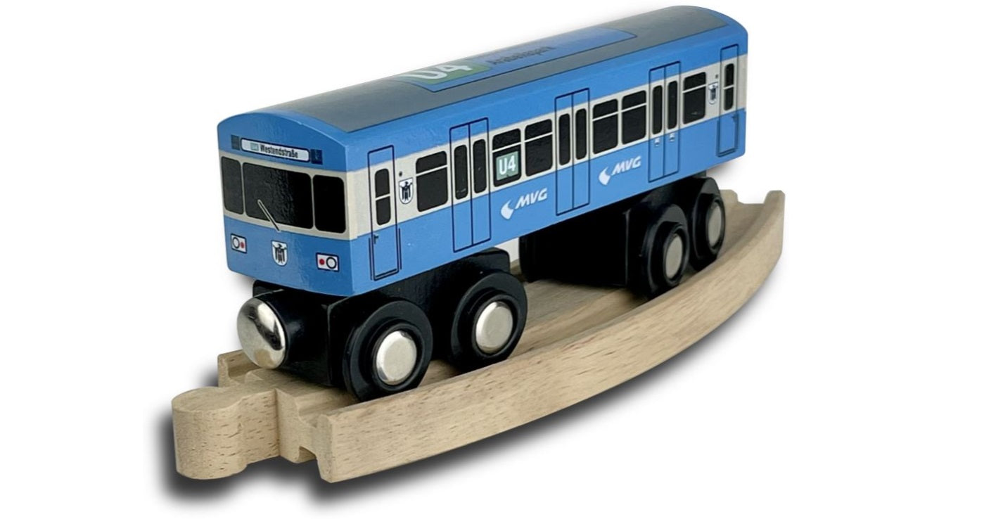 Bauer&Sohn Métro En Bois Ligne Munich U5 - Jouet Éducatif Détail Réaliste